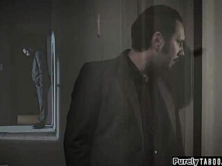 Innocent Teen Babysitter Awakens to Boss Jerking Off on Her Big Tits