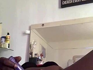 Emotional release in quick squirting session with ebony kuukiepie babe