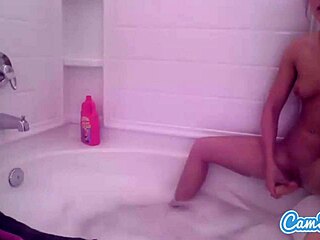 zoey taylor sexy blonde in the tub masturbating with toys