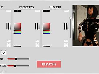 Detailed 3D metal bondage fetish game with mature femdom