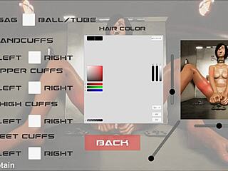 Detailed 3D metal bondage fetish game with mature femdom