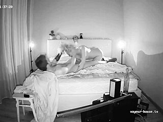 Real couple caught banging on night vision cams. Voyeur thrill!