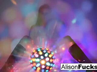 sexy big boobed babe alison tyler masturbates at night club 😘