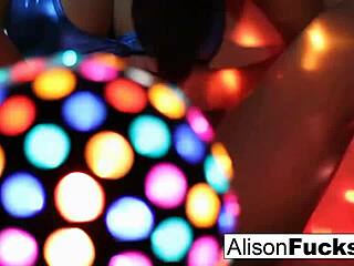 sexy big boobed babe alison tyler masturbates at night club 😘