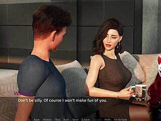 Ms Denvers dominates in pantyhose fetish game with big tits. Her legs and feet drive wild Asian babe action in episode 26.