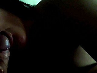 Young Student Learns To Suck Teacher's Cock In Dark Netflix Room