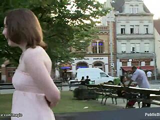 Pale British Slave Whipped In Public Outdoor Domination