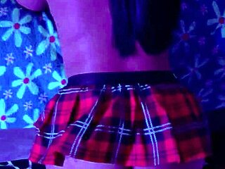 Submissive girlfriend surprises in school whore outfit for doggystyle 😈