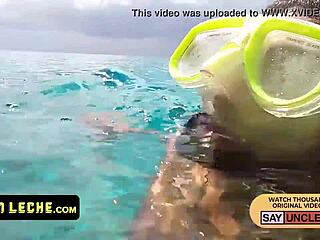 snorkeling turns to hardcore underwater banging with big cock action. raw pounding goes deep and wild.