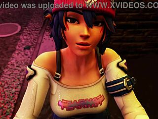 kiriko from overwatch offers a blowjob to a random guy 😏