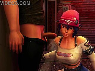 kiriko from overwatch offers a blowjob to a random guy 😏