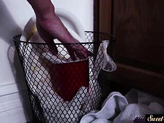 in this fantasy, the teen stepsister rides reverse cowgirl on her taboo lover