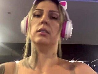 me training at gym all sweaty and dripping