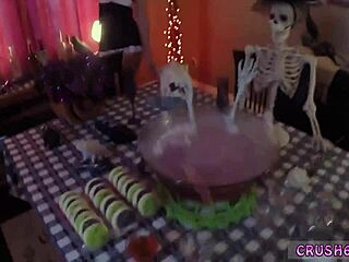 Teen Dildo Play Turns Into Chinese Masturbation First. Swalloween Fun Unfolds with Taboo Asian Twists.