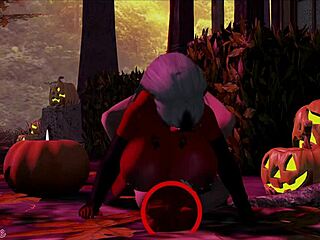 Big tits ass halloween monster cock