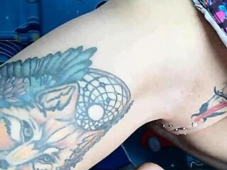 nastya fox fucks dildo, clips clit and nipples