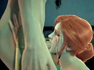Witcher parody: Triss's uncensored 3d sex scene