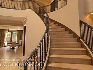 Slutty housewife bangs in VR for service payment