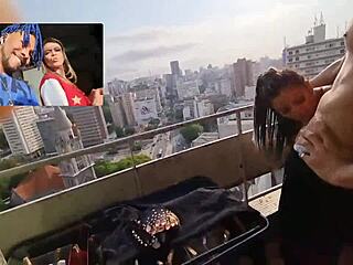 couple on balcony, i joined the fun