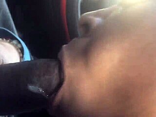 blonde bomber gives blowjob to big black cock in part 2