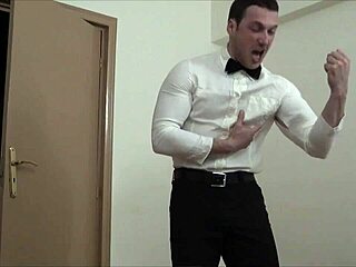 is that waiter hulk masturbating his muscular gay body?