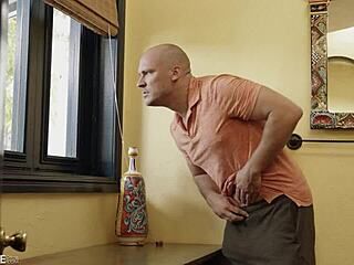 penthousegold com - tanning session turns hardcore as aria banks gets fucked by creepy roomie