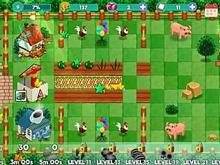 I played nutaku booty farm hentai game and flashed tits on ranch