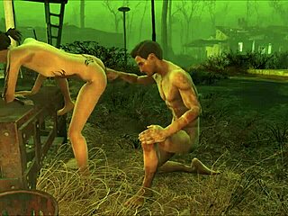 Fallout 4 Sanctuary Training with Brunette Slave in Action