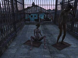 Fallout 4 Sanctuary Training with Brunette Slave in Action