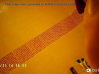 Spy cam catches nude tits in the shower, so hot!