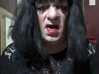 Sissy crossdresser dives into masturbation and anal sex in homemade part 1