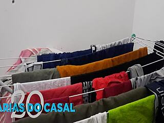 Outdoor voyeur catches wild group assfucking by the clothesline.