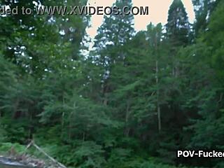 Fucking a busty brunette stranger outdoors by the river. Nature adds wild thrill to hardcore action.
