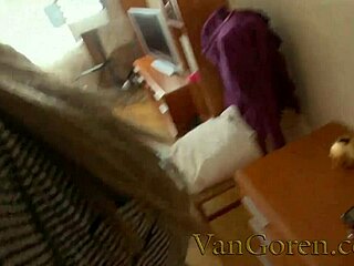 teens couple try anal fucking in hotel room.