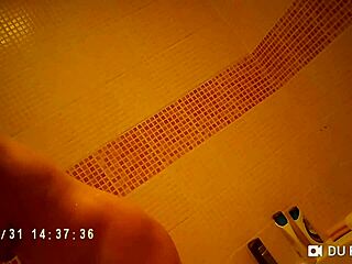 Spy cam catches nude tits in the shower, so hot!