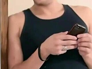 I took my blonde stepsis's phone, leading to tight sex.