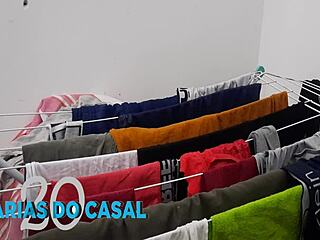 Outdoor voyeur catches wild group assfucking by the clothesline.