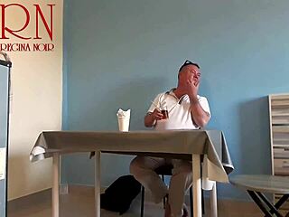 Wanna eat off a naked waitress?