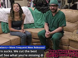 Aria Nicole geneukt en geschokt op onderzoekstafel door dokter Tampa na uren