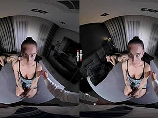 Shh, we are cumming in the dark room vr