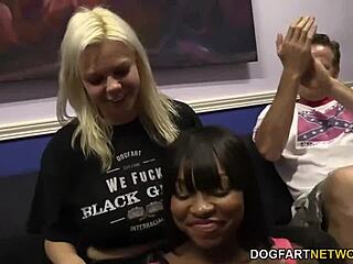 Ebony Nikki Ford Enjoys White Dick Buffet