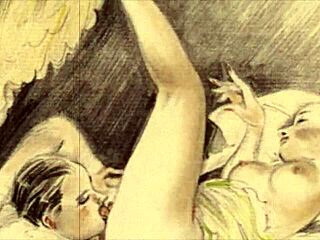 Vintage Erotic Drawings Showcase Retro Anime Hentai Style in Detail