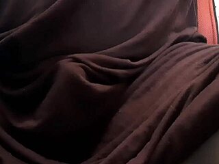 exhibitionist tranny flashes big cock under the desk for neighbors