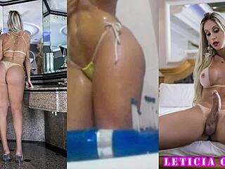 Blonde Shemale Leticia Close Gets Naughty on Your Screen for Fun