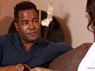 Ebony masseuse Skyler Nicole gives nuru massage with fucking