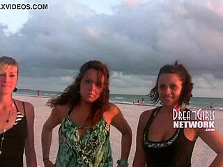 why are these shy first time flashers on florida beach?