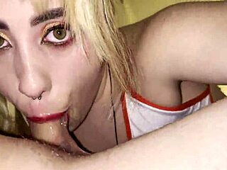 Slutty nurse gives sloppy pov blowjob in hospital