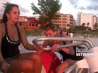 why are these shy first time flashers on florida beach?