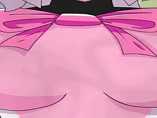 Mangle's Big Tits Bouncing In Anime Hentai Action