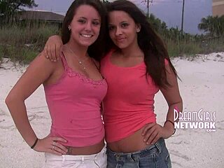 why are these shy first time flashers on florida beach?